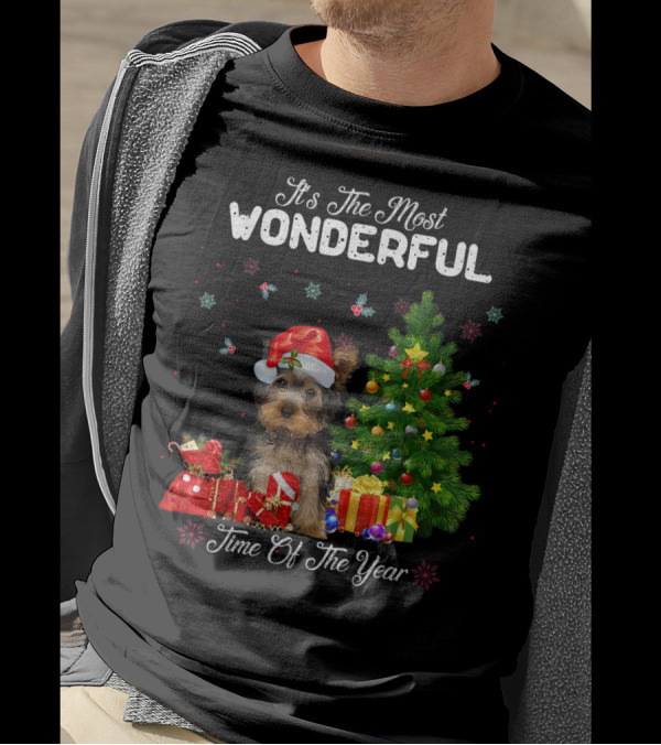 It's The Most Wonderful Time Of The Year Morkie Christmas Tree And Presents T-Shirt