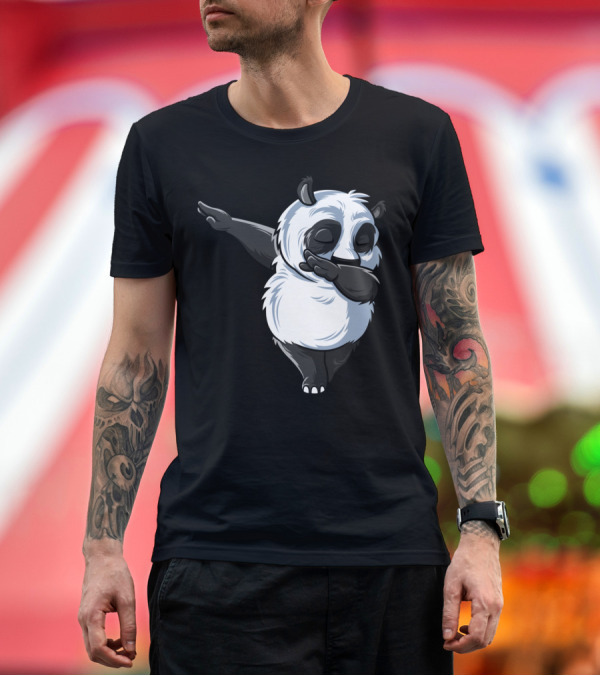Premium T-Shirt: Dabbing Panda Adorable Exotic Animated Dancer T-Shirt Dabbing Panda Adorable Exotic Animated Dancer T-Shirt