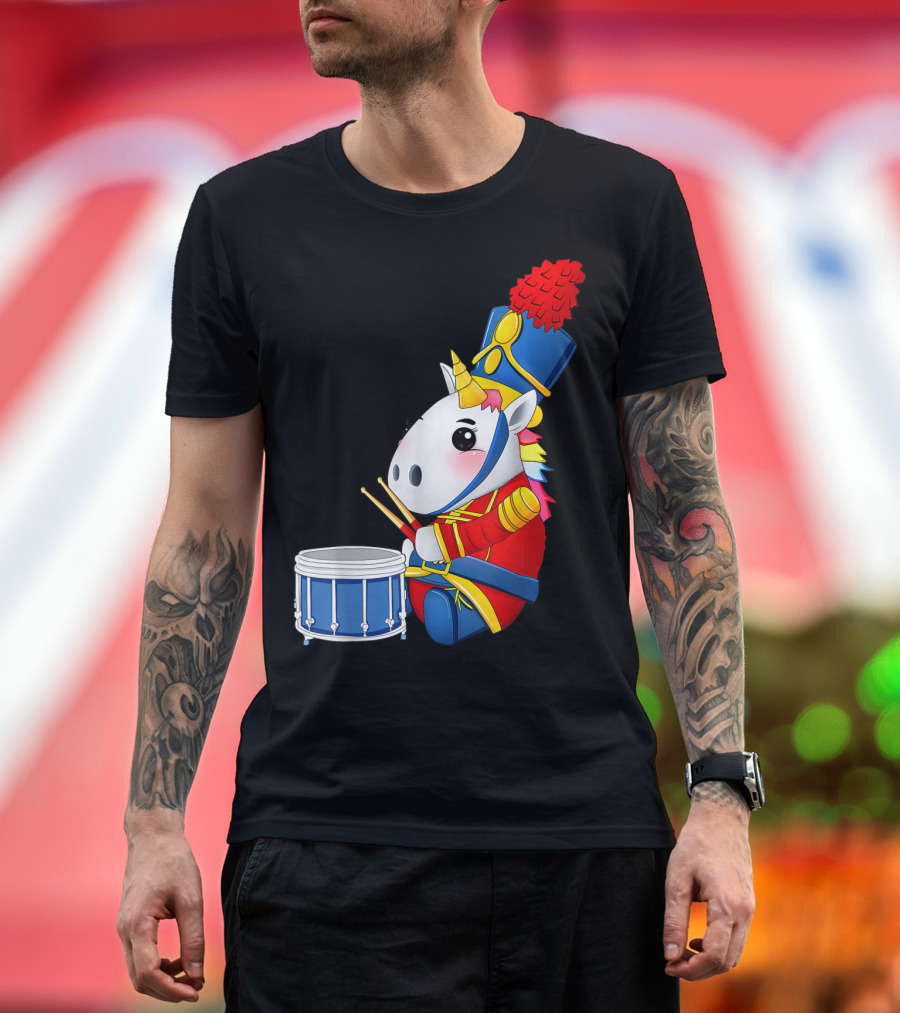 Unicorn Drumline Snare Percussion Matching T-Shirt