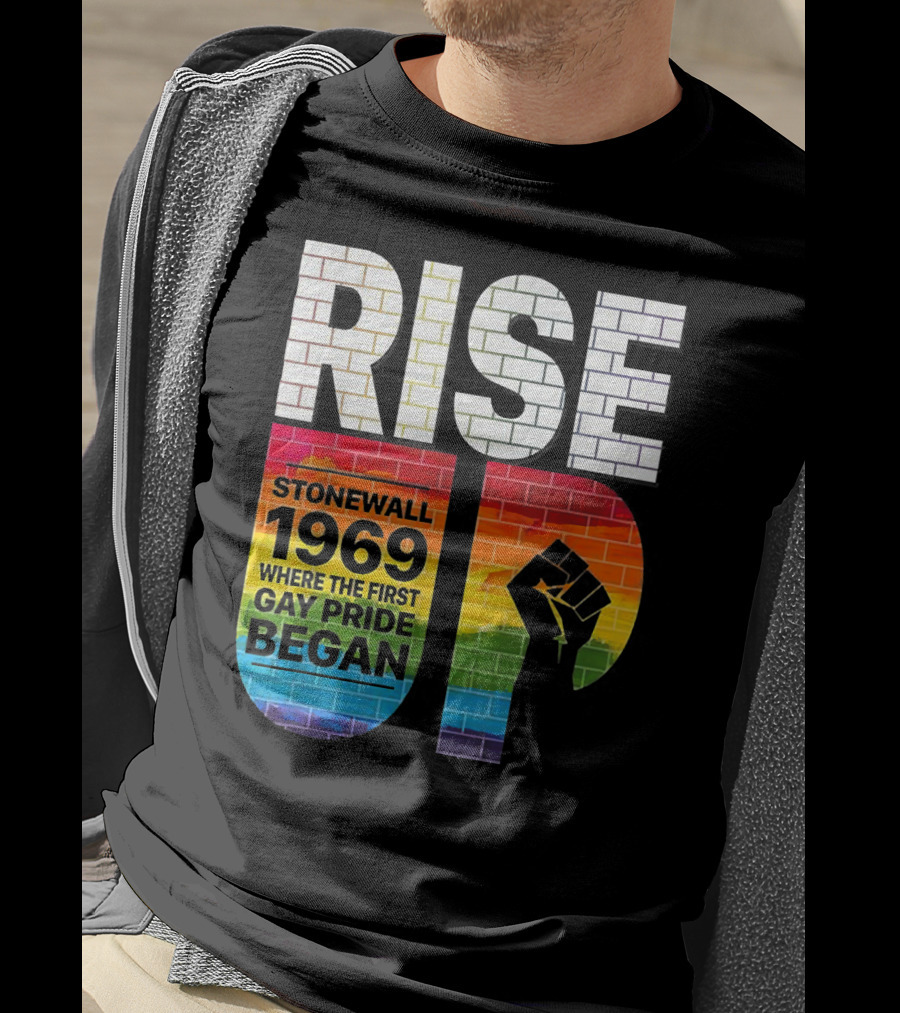 RISE UP Stonewall 1969 Where The First Gay Pride Began 50th NYC T-Shirt