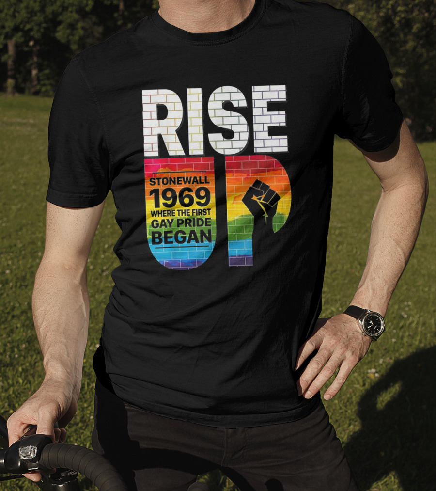 RISE UP Stonewall 1969 Where The First Gay Pride Began 50th NYC T-Shirt