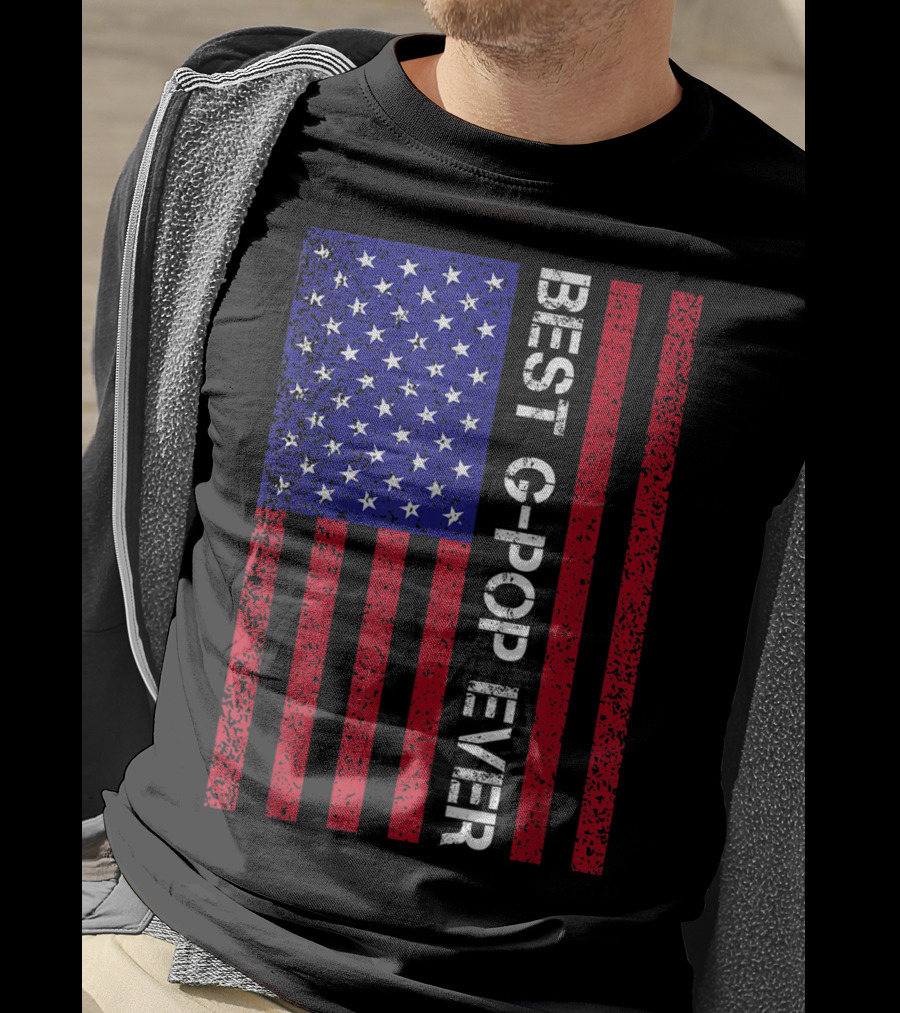 Best G-Pop Ever American Flag Father's Day T-Shirt