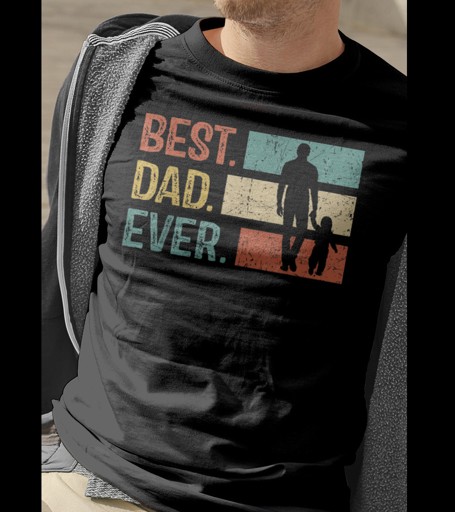 Best Dad Ever Vintage Papa Daddy Gift T-Shirt