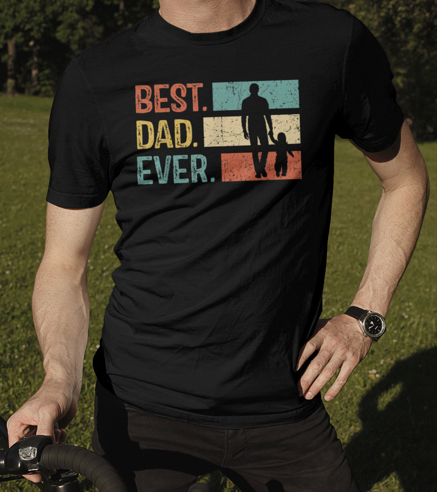 Best Dad Ever Vintage Papa Daddy Gift T-Shirt