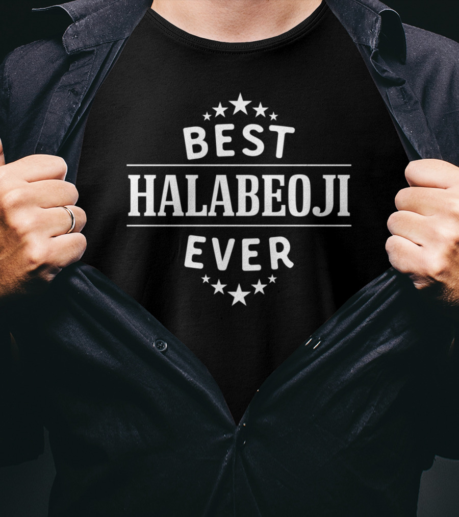 Best Halabeoji Ever Korean Grandpa Star Emblem T-Shirt