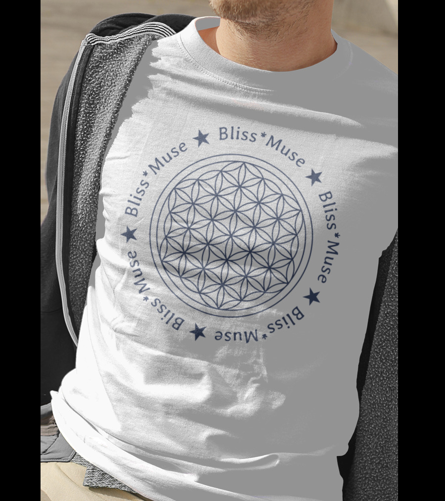 Bliss Muse Flower Of Life Mandala Stars T-Shirt