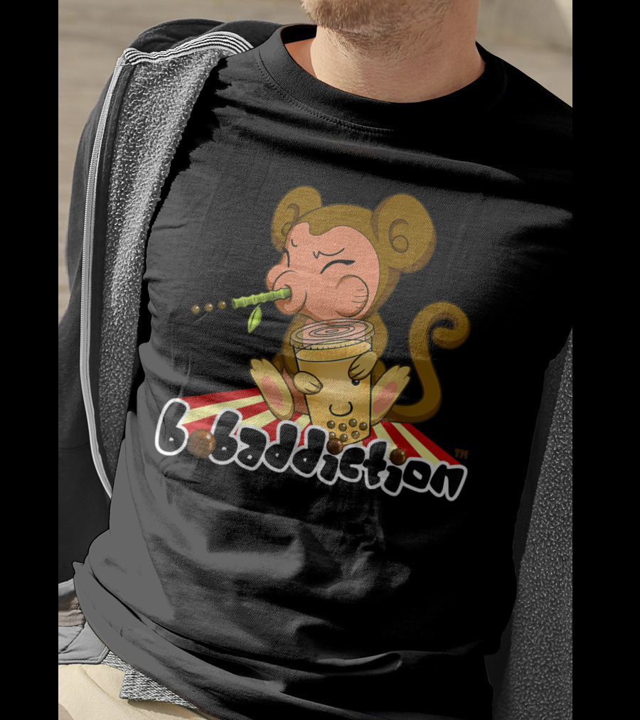 Bobaddiction Boba Bubble Tea Year Of The Monkey Chinese T-Shirt