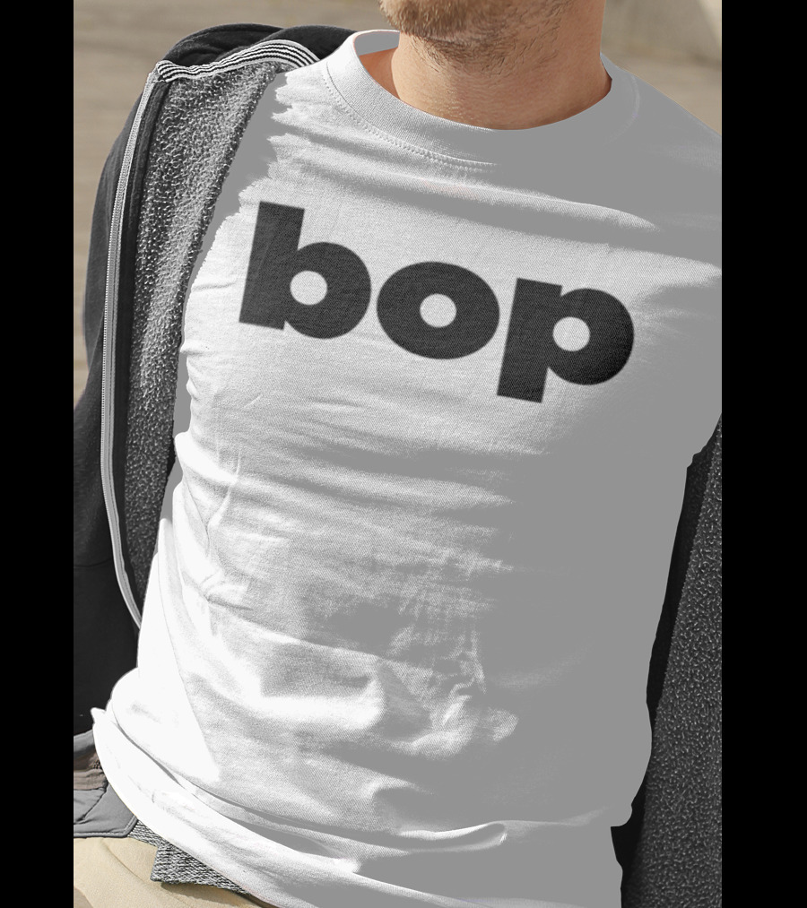 Bop T Black Minimalist Text T-Shirt