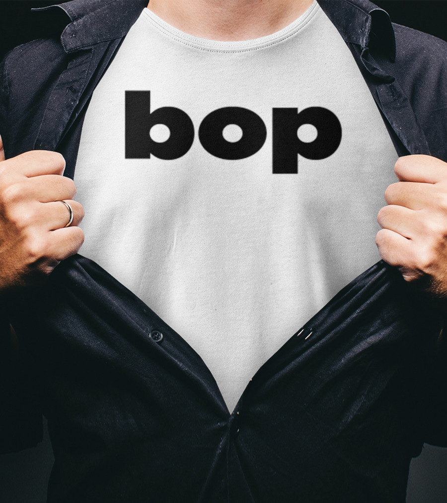 Bop T Black Minimalist Text T-Shirt