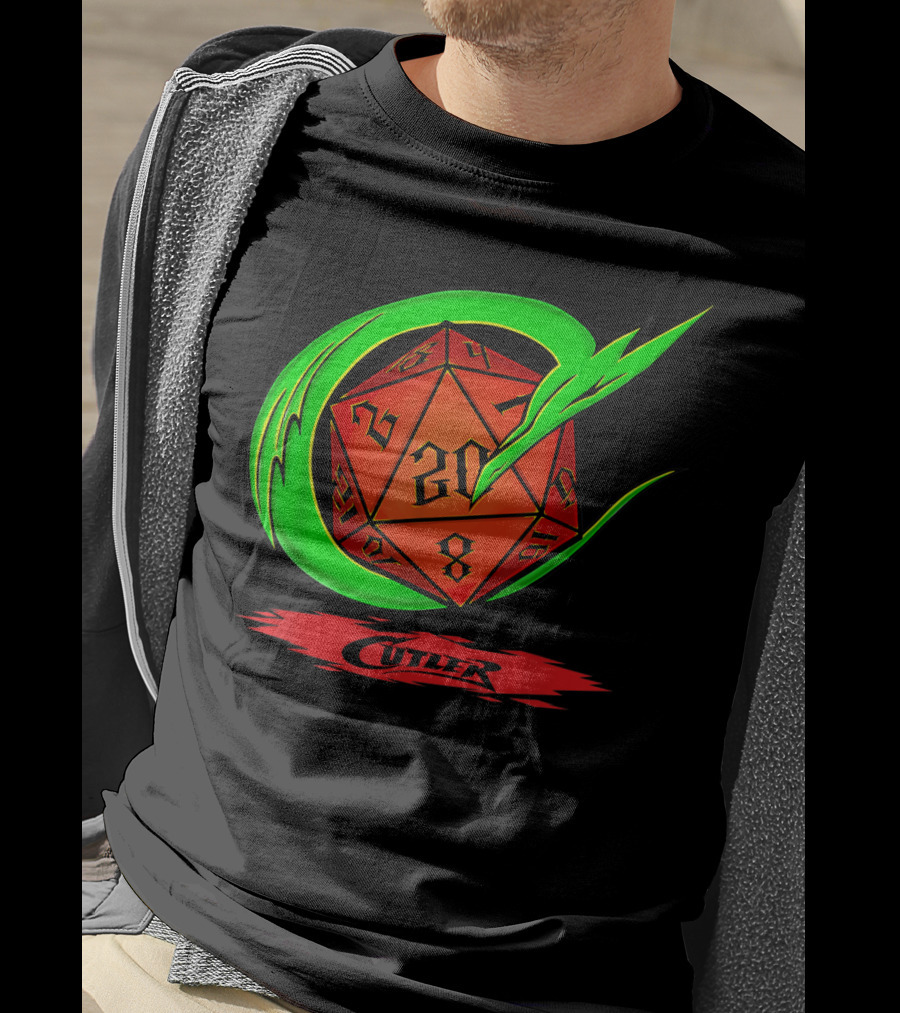 Cutler Dragon D20 Dice Pro Wrestler T-Shirt