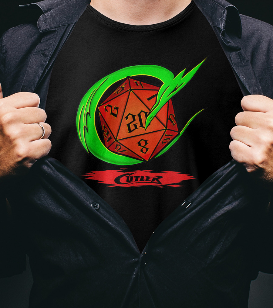 Cutler Dragon D20 Dice Pro Wrestler T-Shirt