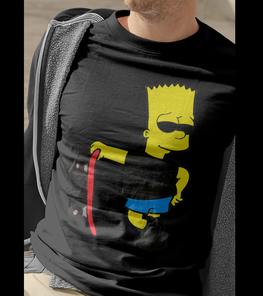 Bsbct Before Crayons Tattoos Bart Skateboard T-Shirt