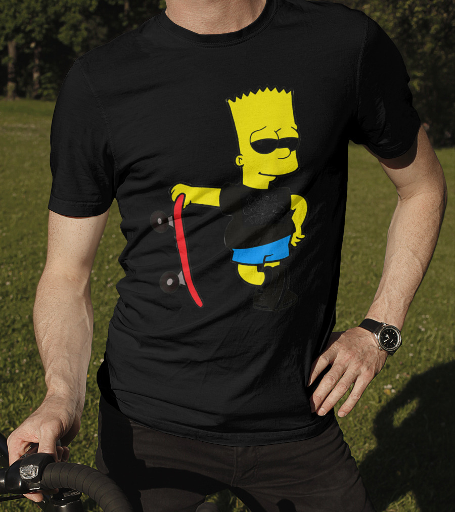 Bsbct Before Crayons Tattoos Bart Skateboard T-Shirt