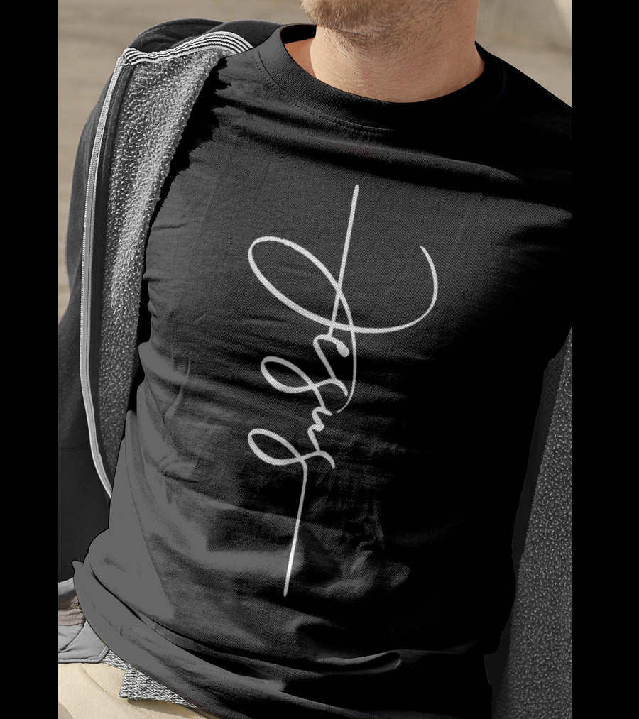 Cool Jesus Vertical Signature Design For Men And Women T-Shirt
