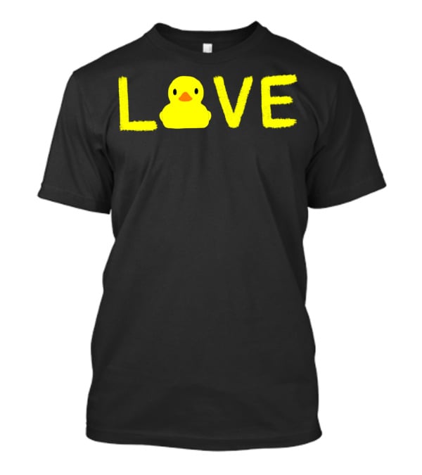 LOVE Yellow Rubber Ducky Duck Cute Graphi T-Shirt