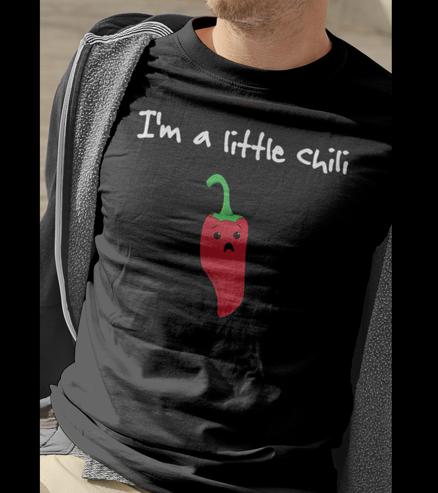 I'm A Little Chili Cute Cartoon Pepper Pun T-Shirt