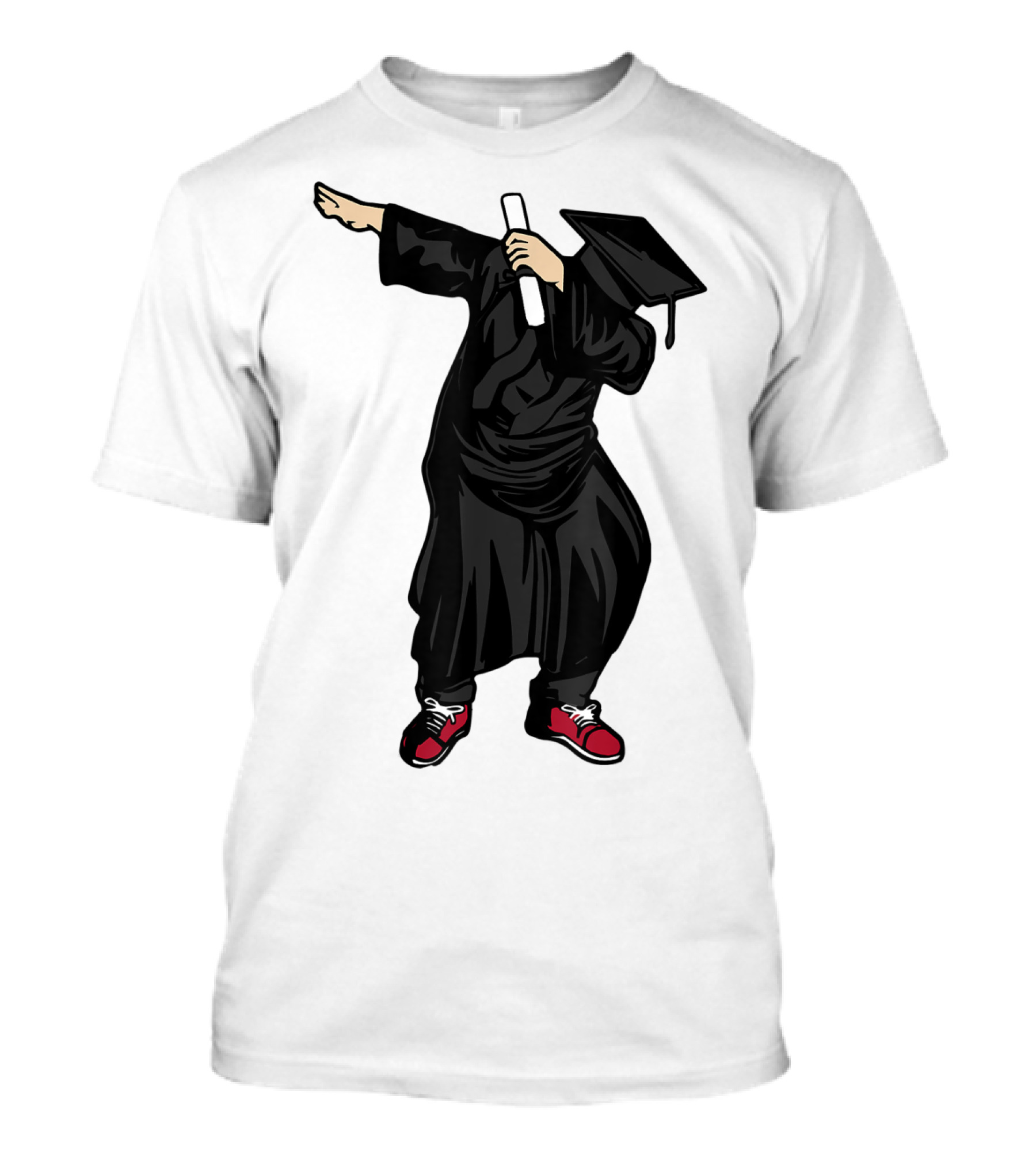 Dabbing Graduate Dance With Grad Hat And Diploma T-Shirt