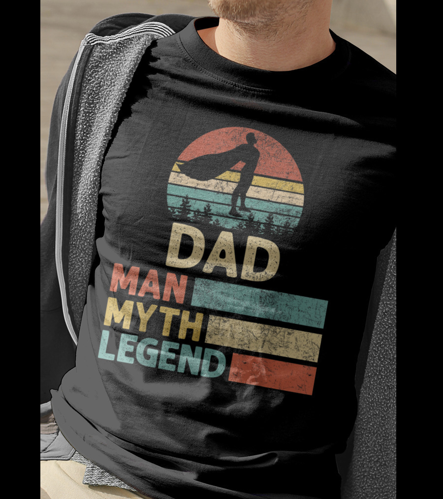 Dad Man Myth Legend Vintage Retro T-Shirt