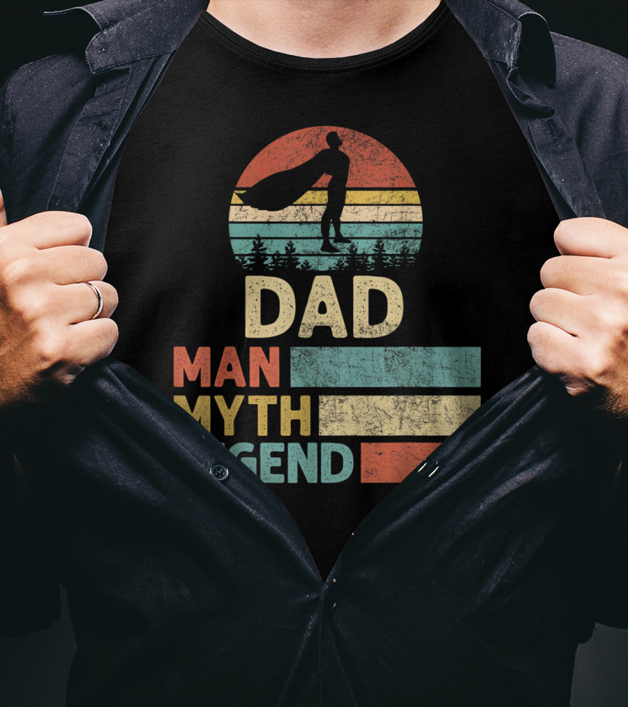 Dad Man Myth Legend Vintage Retro T-Shirt