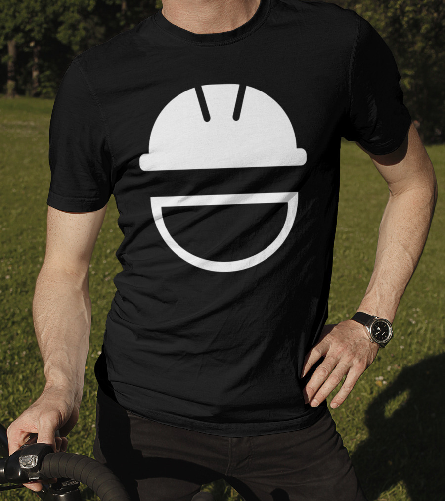 Engineering Hard Hat Smile Icon White Helmet T-Shirt