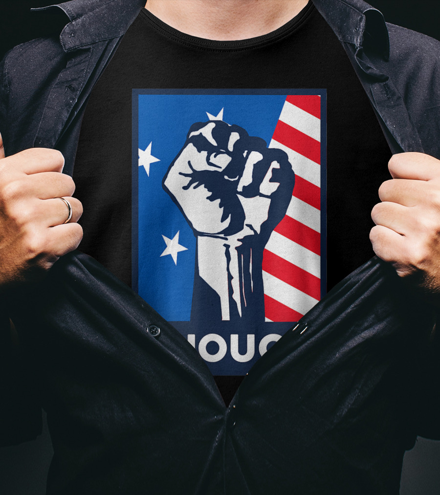 Enough Is Enough Stop Gun Violence Fist American Flag Stars T-Shirt