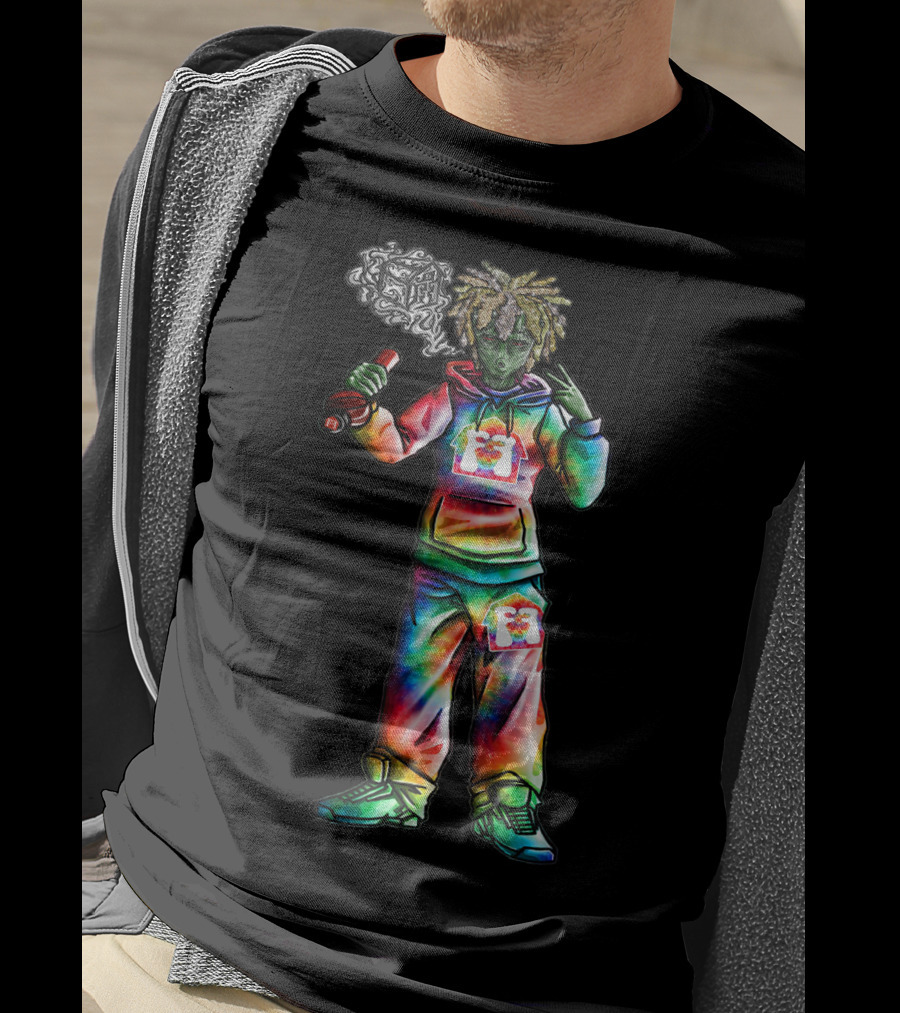 Flavor Farms Clothing Thsi Tie Dye Alien Graffiti T-Shirt