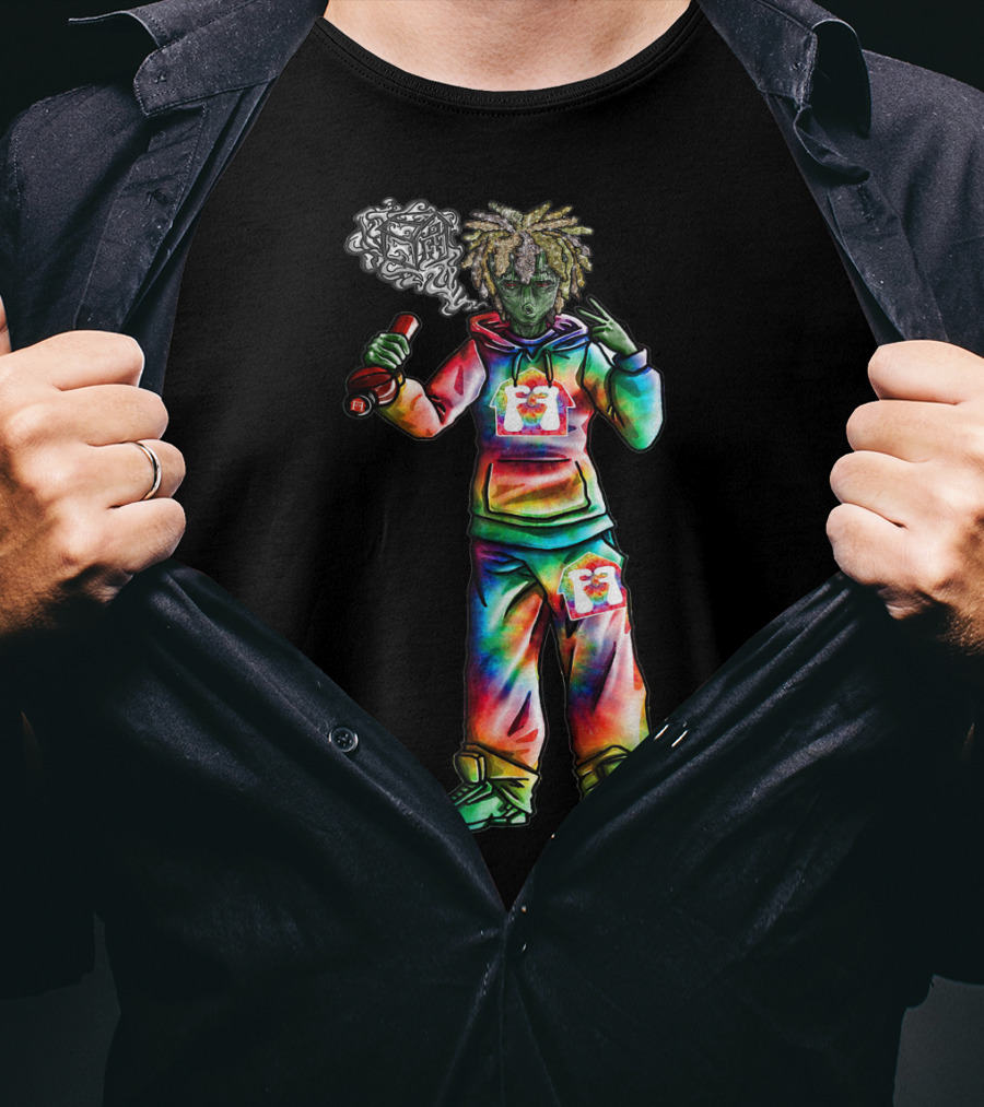 Flavor Farms Clothing Thsi Tie Dye Alien Graffiti T-Shirt