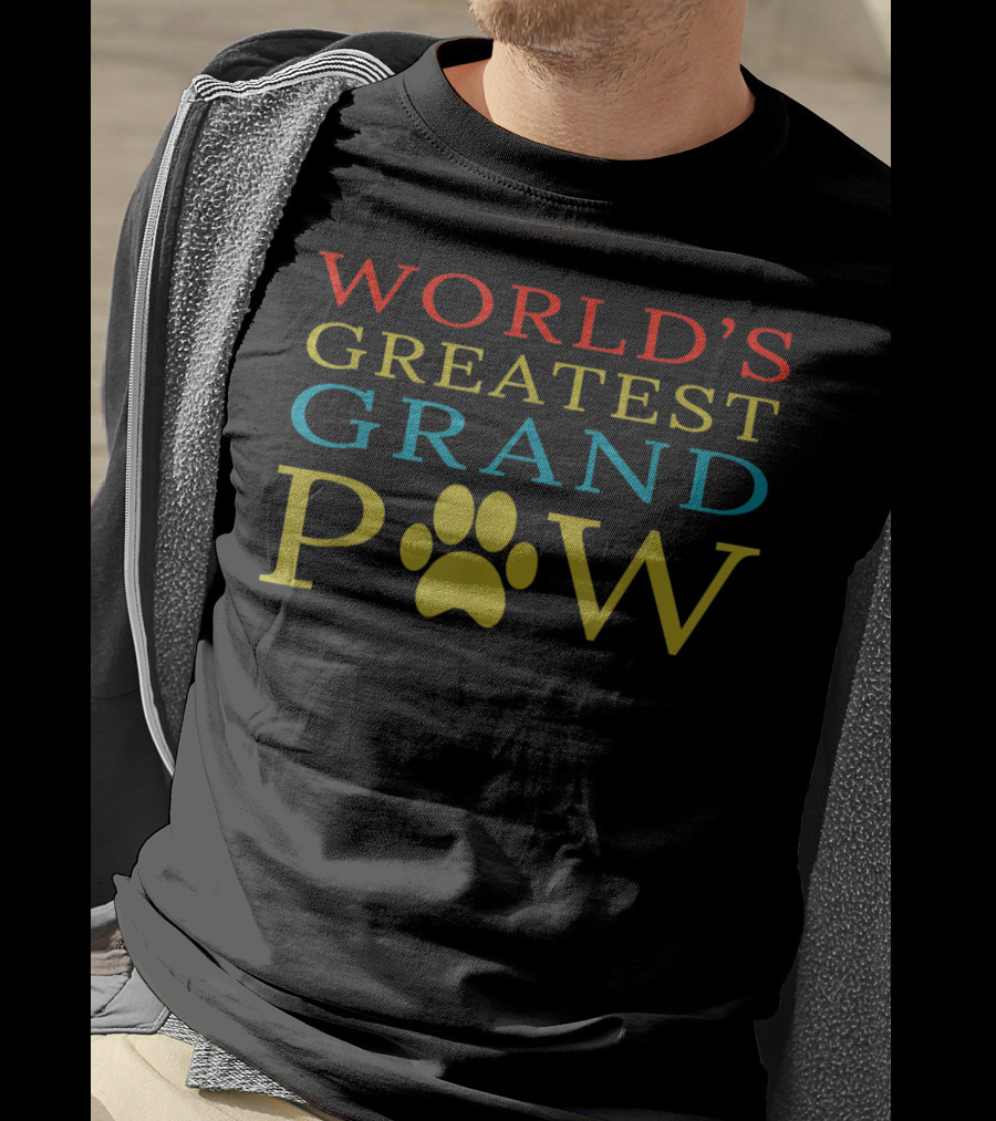 World's Greatest Grand Paw Funny Dog Grand Paw T-Shirt