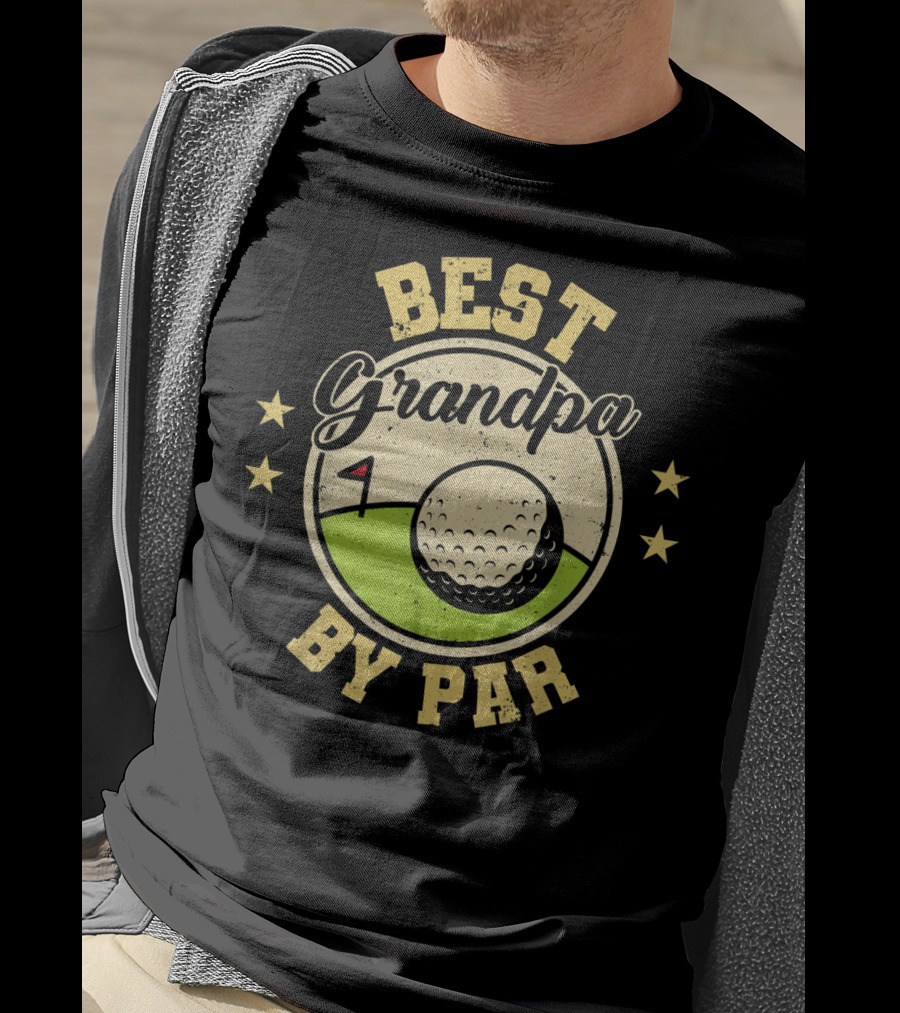 Best Grandpa By Par Funny Father's Day Golf Lovers T-Shirt