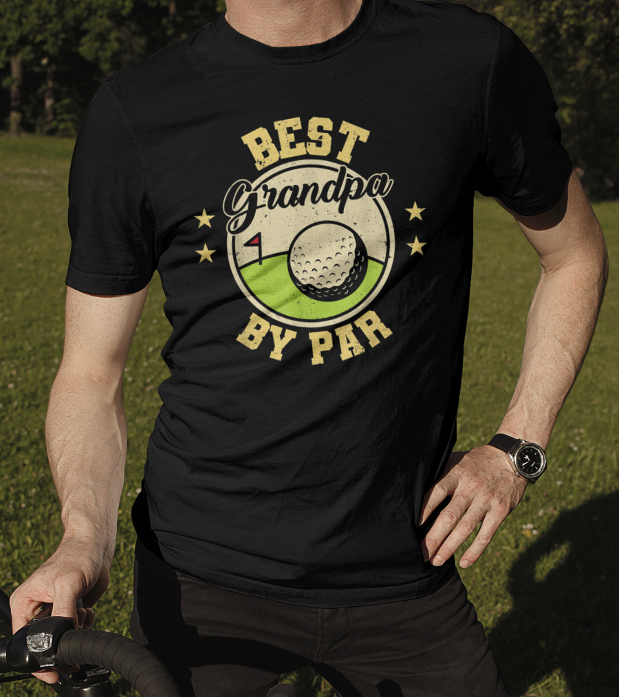Best Grandpa By Par Funny Father's Day Golf Lovers T-Shirt