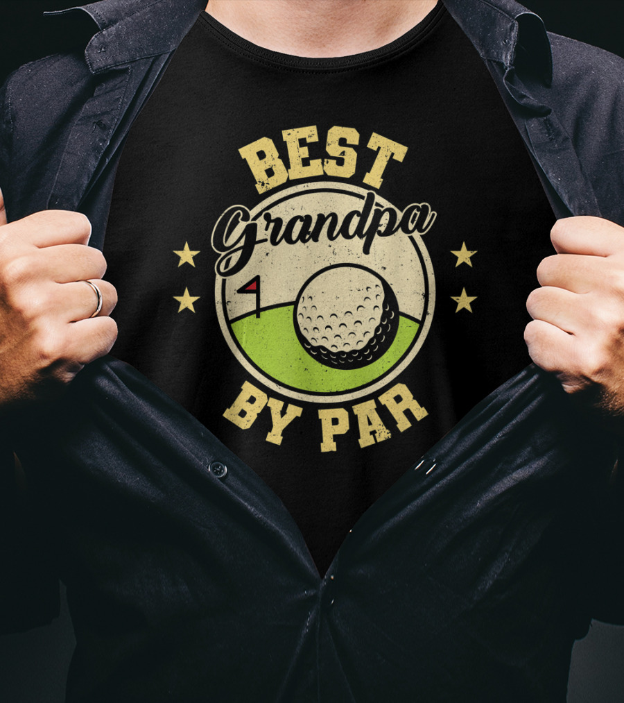 Best Grandpa By Par Funny Father's Day Golf Lovers T-Shirt