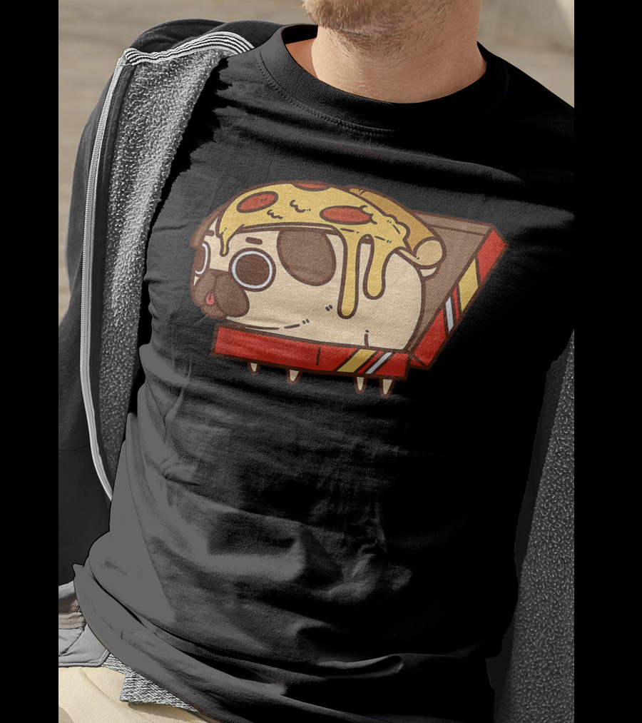 Funny Puglie Pizza Pug Love Pizza Birt Fan Gift T-Shirt