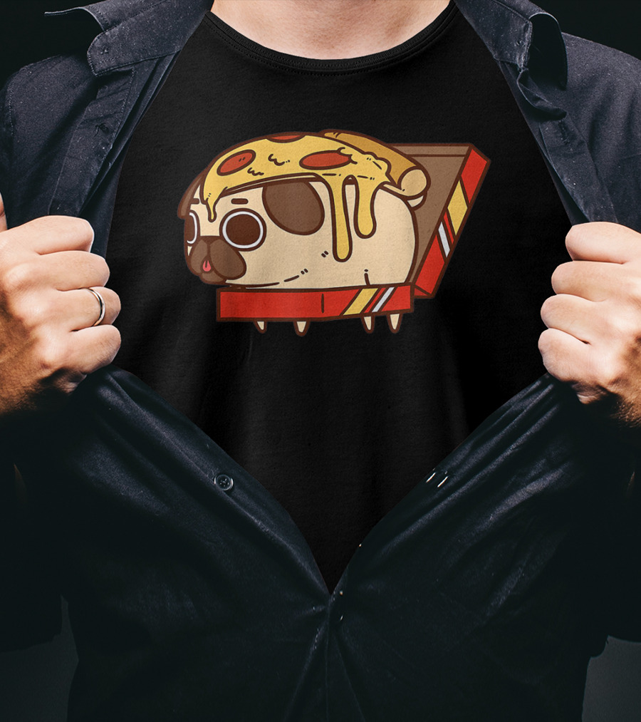 Funny Puglie Pizza Pug Love Pizza Birt Fan Gift T-Shirt