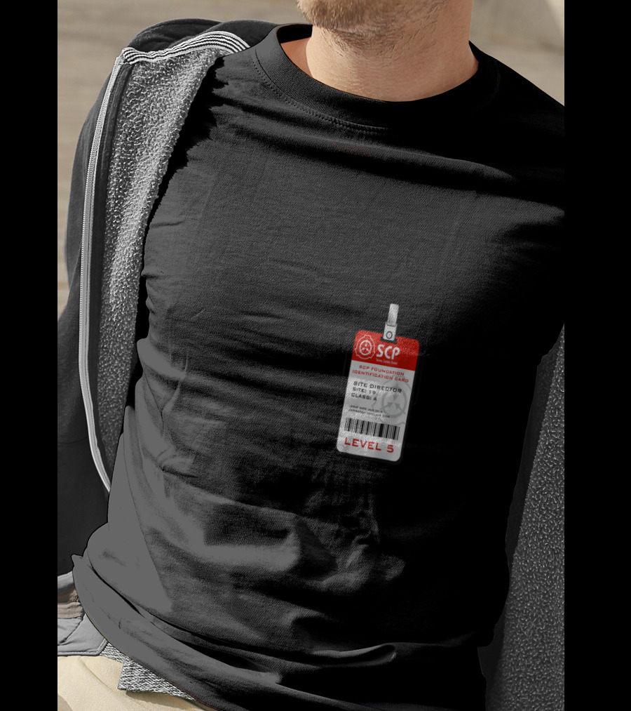 SCP Foundation Site Director Identification Card Badge Level 5 Class A Security Clearance T-Shirt