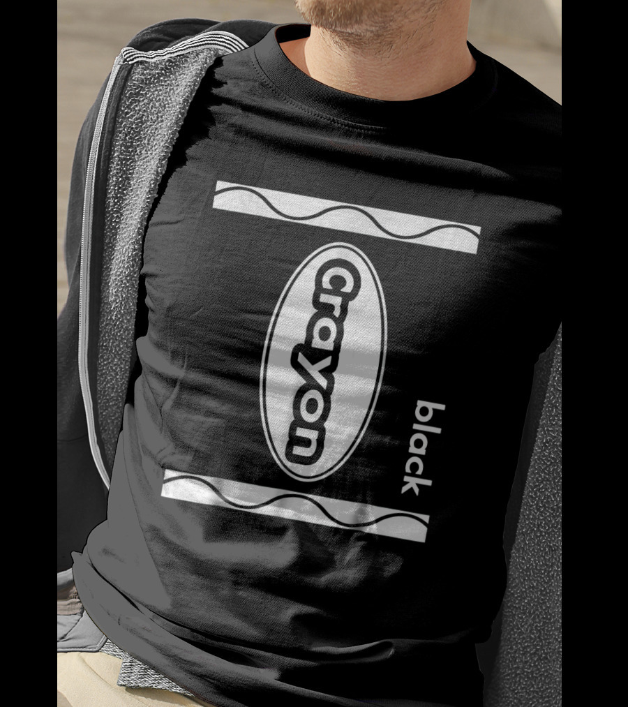 Black Crayon Box Halloween Costume TWH Crayon Black T-Shirt