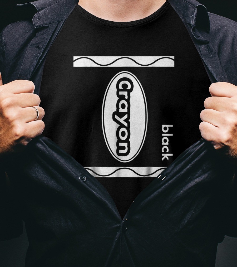 Black Crayon Box Halloween Costume TWH Crayon Black T-Shirt