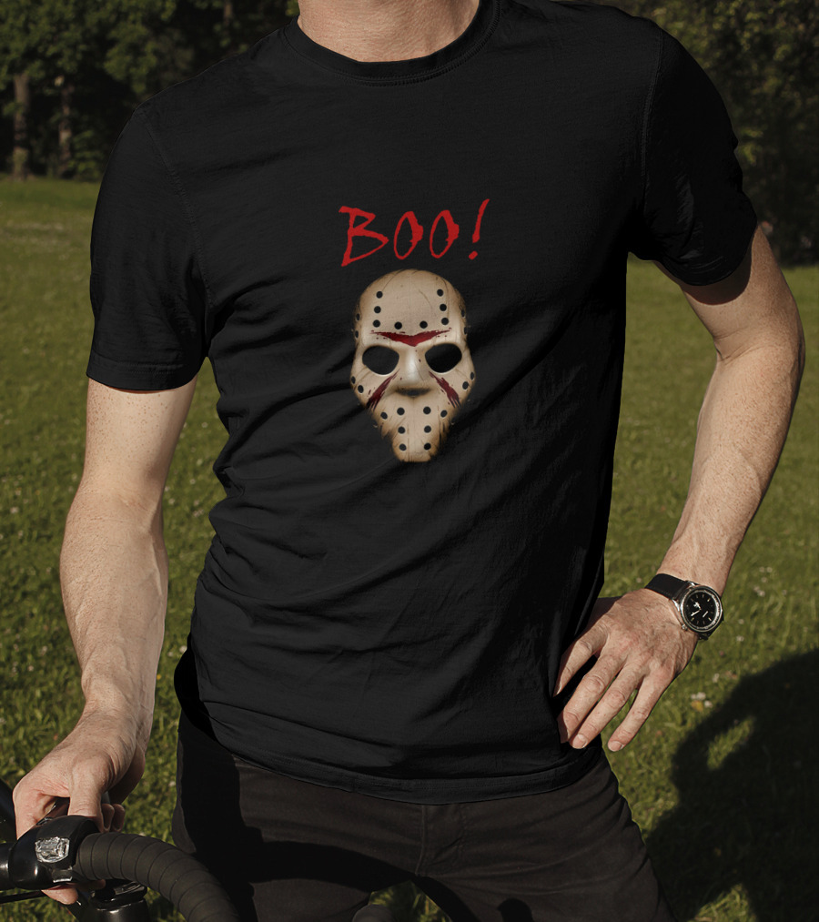 Boo Halloween Jason Mask Horror Costume T9D T-Shirt
