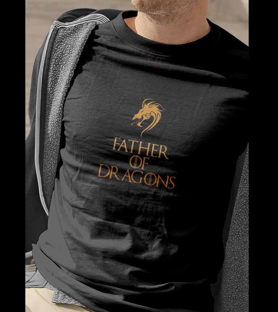 Father Of Dragons Cool Funny Dragon Head T-Shirt