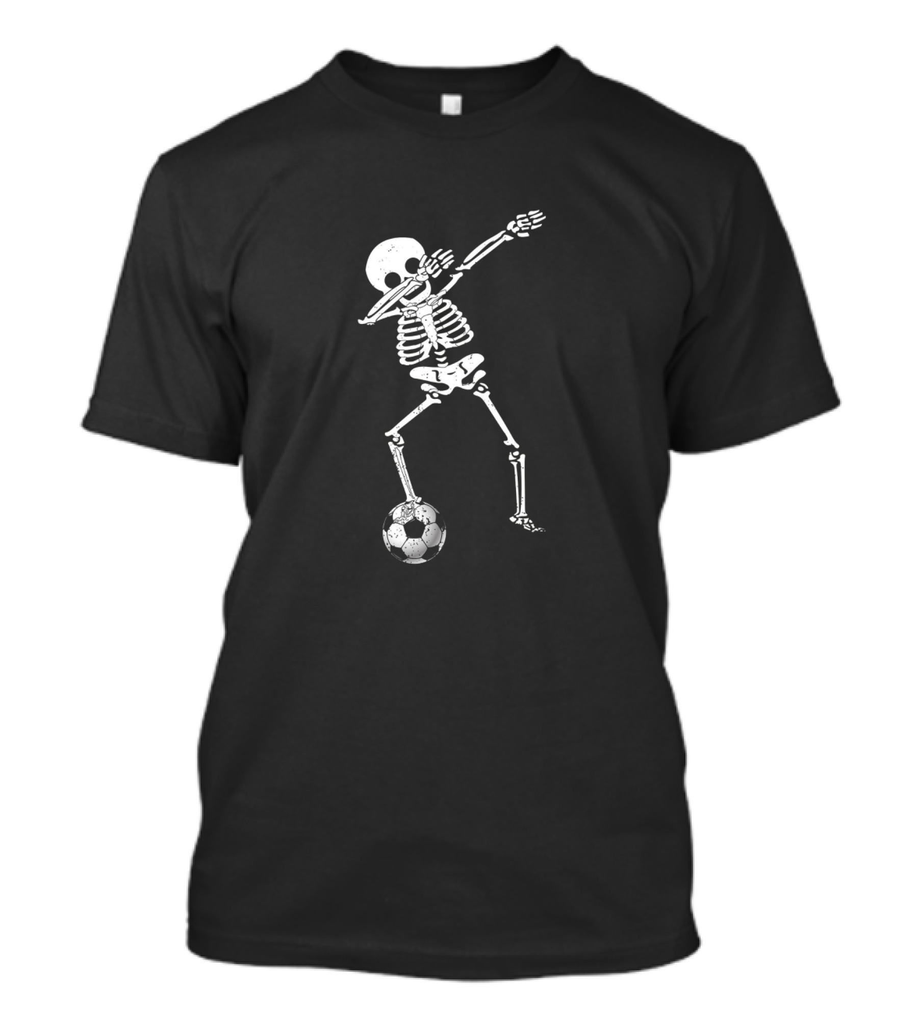 Halloween Dabbing Skeleton Soccer Trick Or Treat Dance Pose T-Shirt