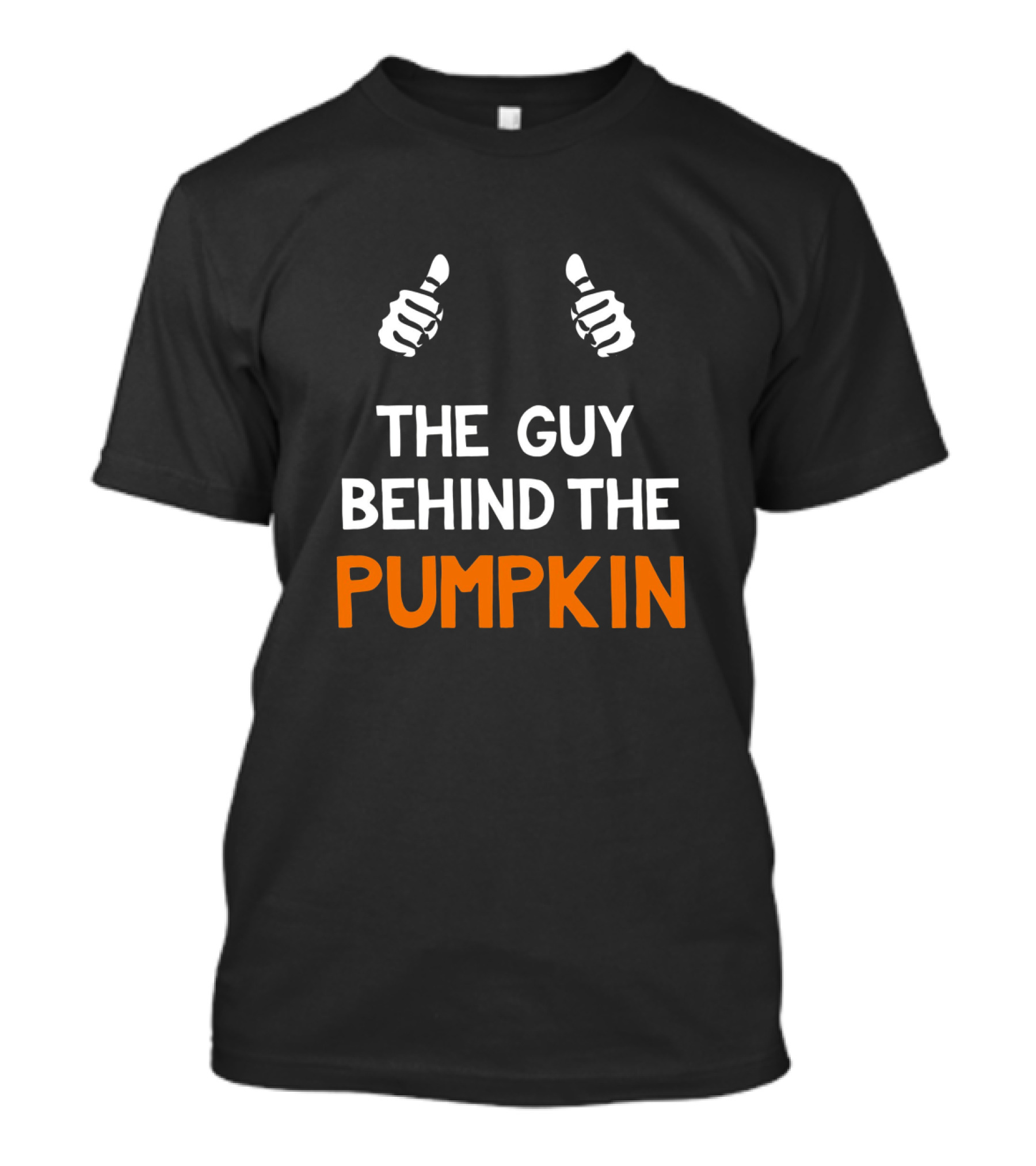 The Guy Behind The Pumpkin Funny Halloween Thumbs Up T-Shirt