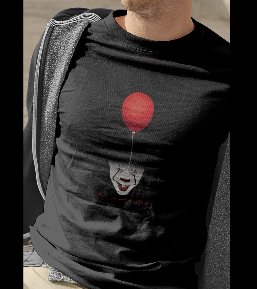 Pennywise Red Balloon Horror Don’t You Want A Balloon T-Shirt