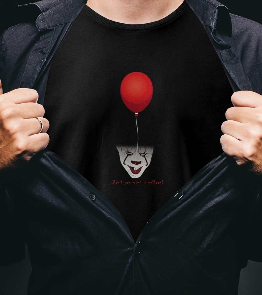 Pennywise Red Balloon Horror Don’t You Want A Balloon T-Shirt
