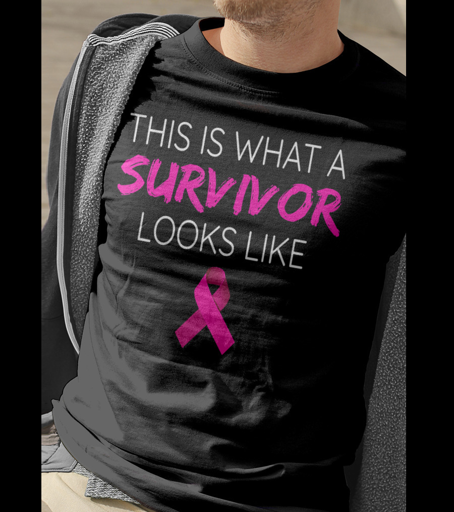 This Is What A Survivor Looks Like Breast Cancer Awareness Pink T-Shirt