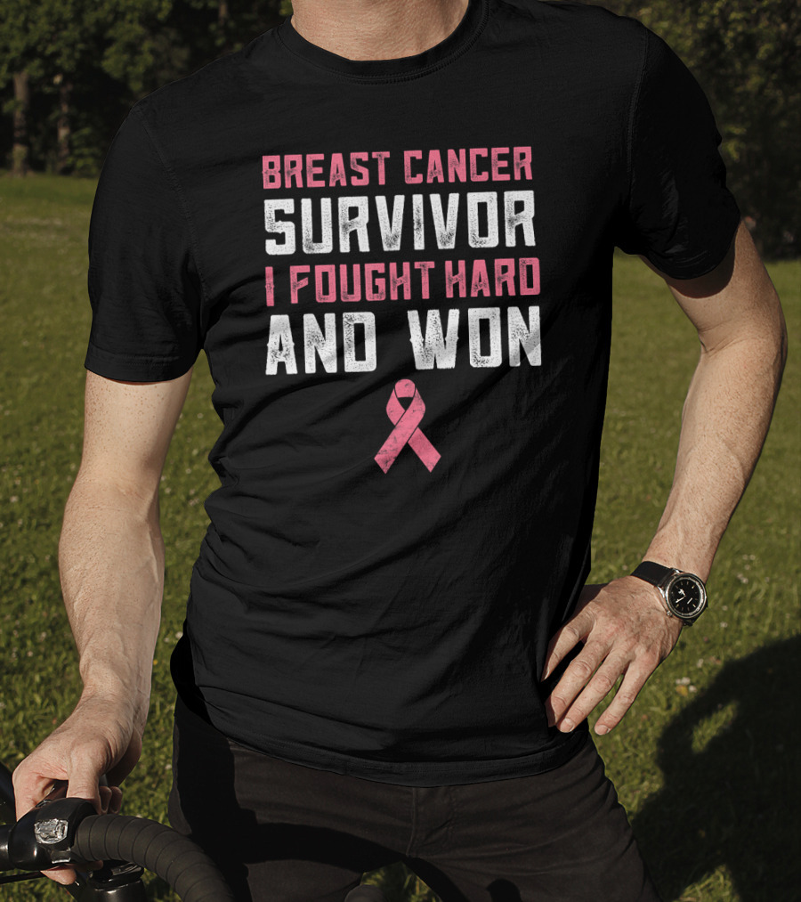 Breast Cancer Survivor I Fought Hard And Won Pink T-Shirt
