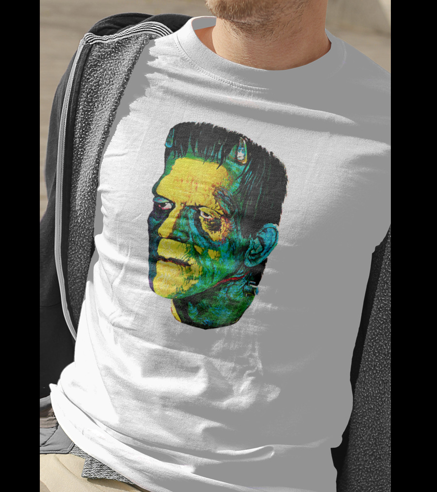 Karloff Frankenstein Monster Horror Movie Fan Iconic Colorful T-Shirt