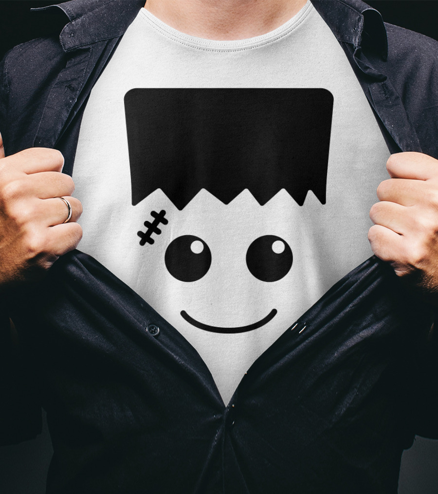 Frankenstein Cute Face Halloween Monster Fun T-Shirt
