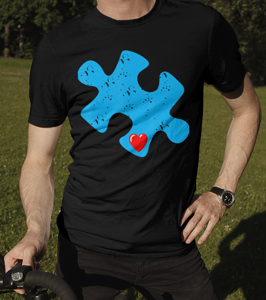 Cute Colorful Autism Love Puzzle Piece T-Shirt