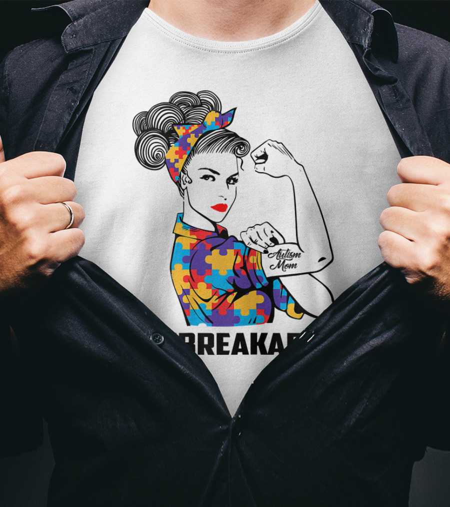 Unbreakable Autism Mom Awareness Autistic Parents T-Shirt