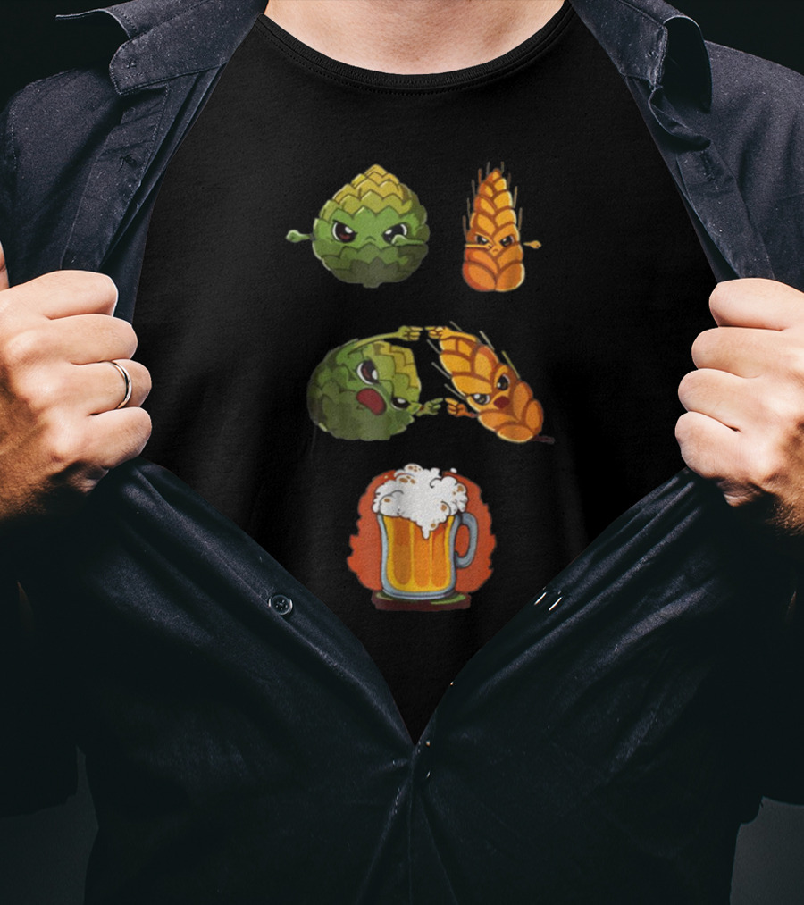 Funny Beer Fusion Hops And Barley Perfect For Alcohol Drinkers T-Shirt