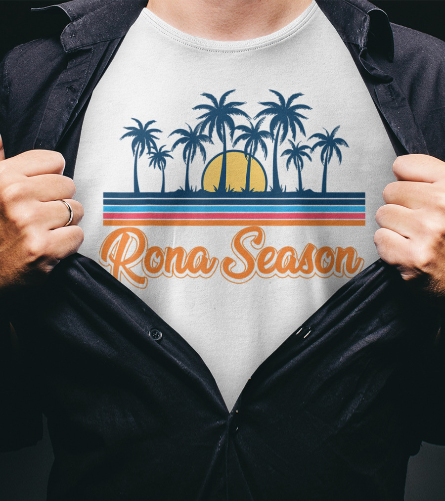 Rona Season Beach Funny Palm Trees Beer T-Shirt